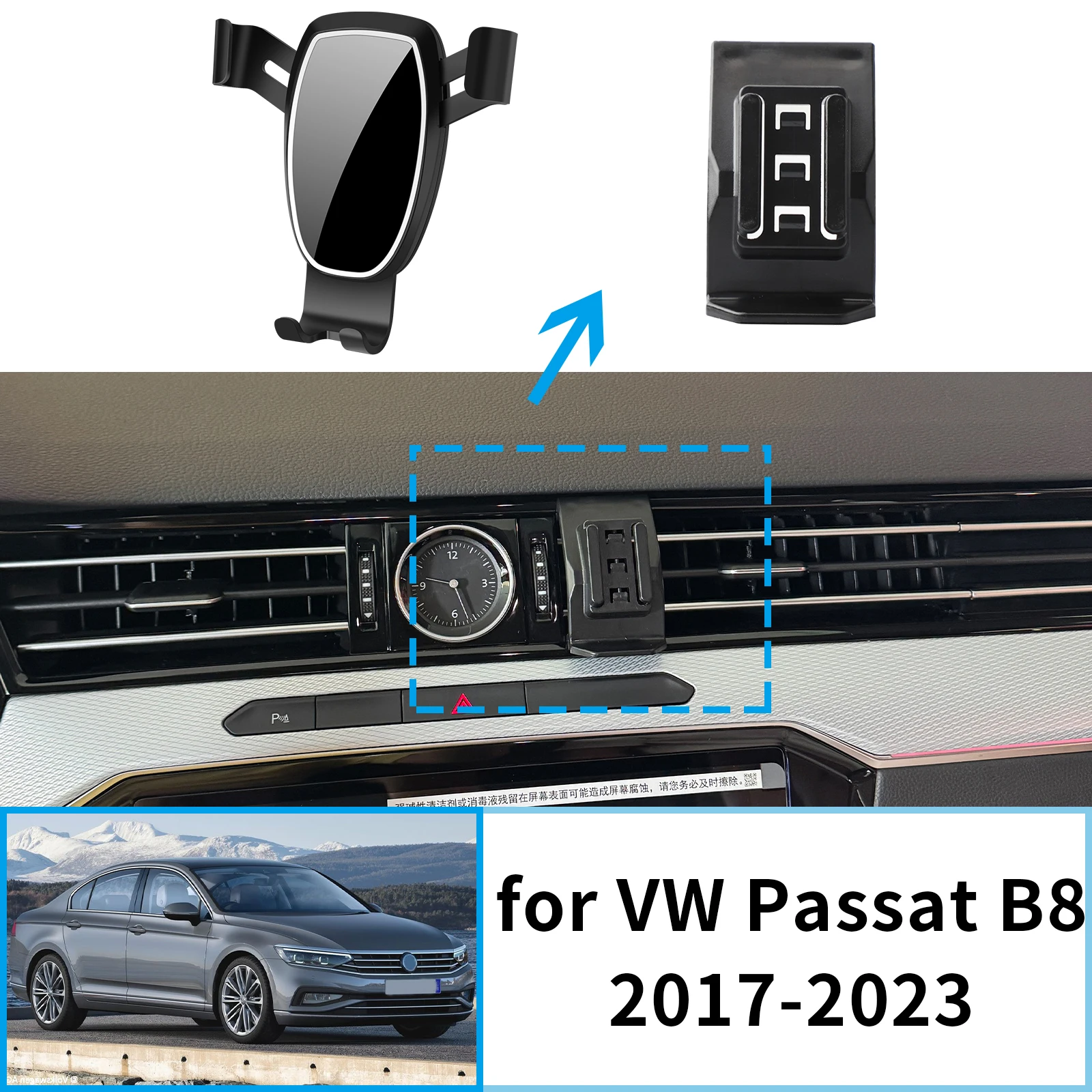 

fit for VW Passat B8 2017 2018 2019 2020 2021 2022 2023 Navigation Bracke Screen Base Phone Holder Mount Car ​​accessoires