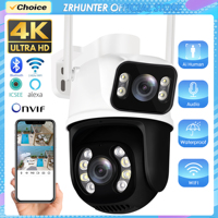 4K 8MP PTZ WIFI Camera Dual Lens Dual Screen IP Camera AI Human Detect Security Protection ONVIF Outdoor CCTV Surveillance ICSEE