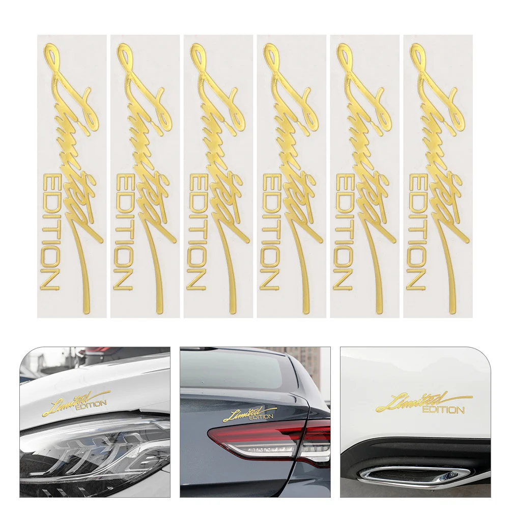 

6Pcs Metal Reflective Car Stickers Car Decals Decorative Exterior Accessories Edition,car Window Decals