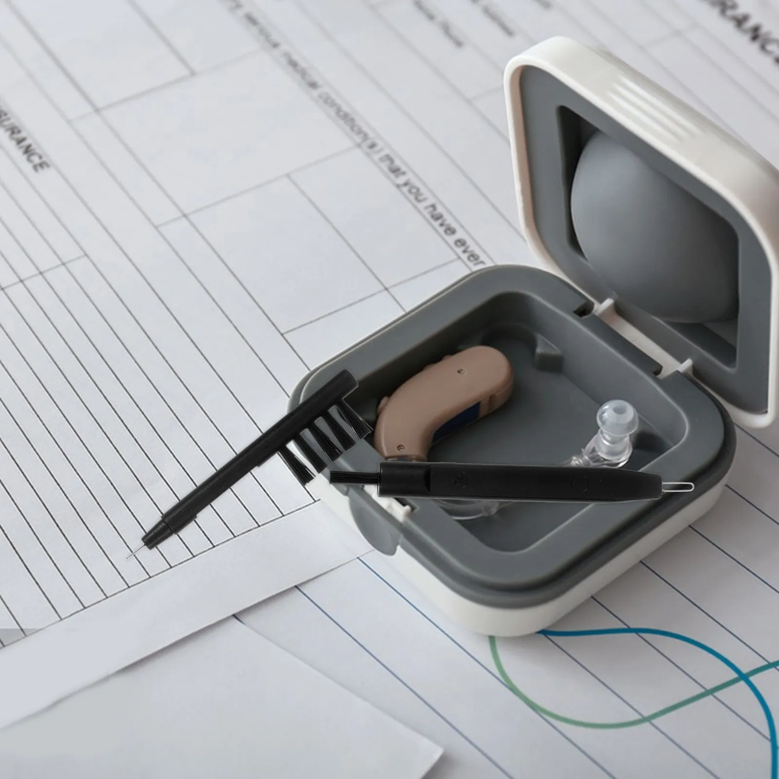 1Set Hearing Aid Cleaning Brush Multi-Functional Maintenance Kit Essential Tools Screwdriver Vent Rod Cleaning Accessories