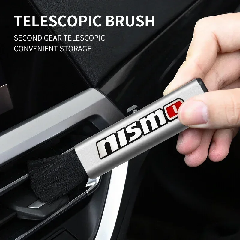 Car Retractable Cleaning Brush for Nissan Nismo Logo Qashqai J11 J12 Teana Altima Ariya Juke Murano Micra Kicks X-trail T32 T31