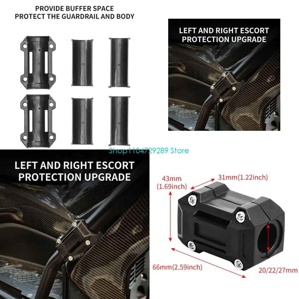 

D8KE Universal Motorcycle Guard Shock Absorption Rubber Frame Protectors Falling Crush Protectors For Riding Safety