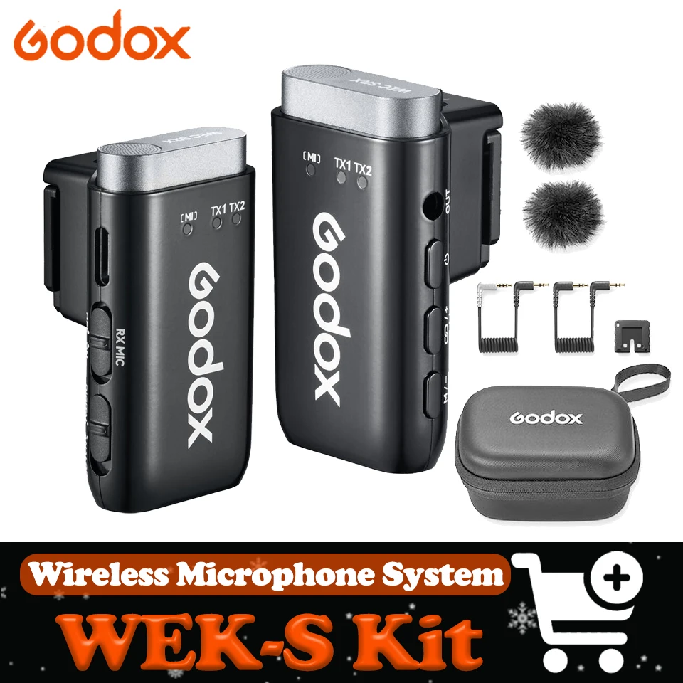 

Беспроводная микрофонная система Godox WEC-S 2.4GHz для камер Sony, максимальный радиус действия 200 м, для интервью, прямых трансляций, съемок.