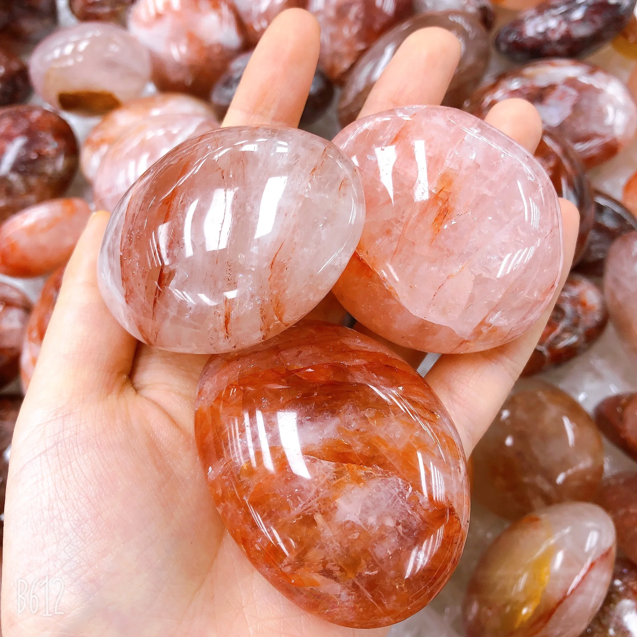 Natural Red Fire Quartz Tumbled Stones, Bulk Ore, Gravel Specimen, Healing Crystals, Energy Minerals, Reiki, High Quality, 1kg