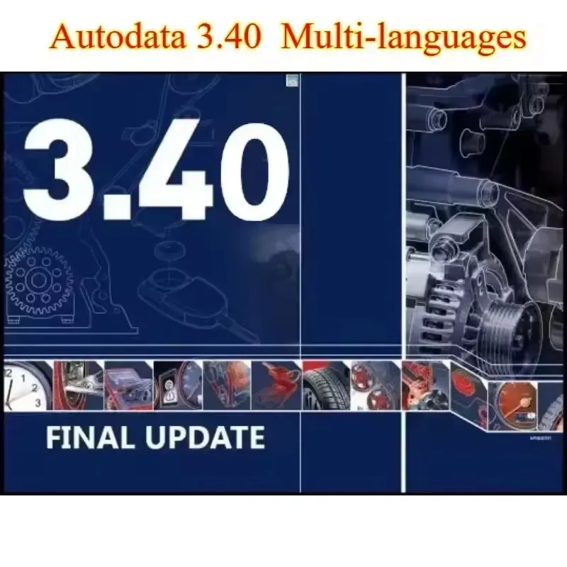 Hot AutoData 3.40 Multi-talige Auto Reparatie OBD2 Scanner Software Handleiding Versie Automotive Engels/Spaans/Portugees/Kroatisch
