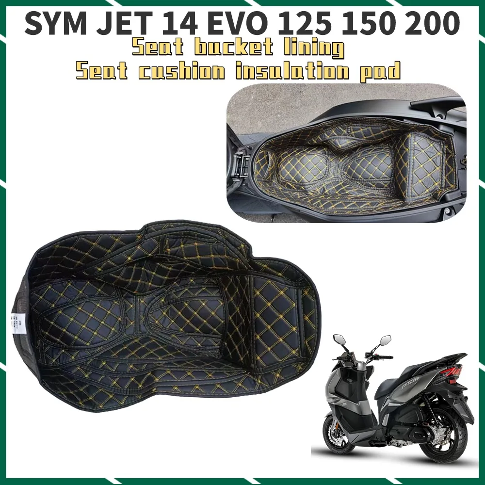 オートバイ用の通気性のある断熱シートカバー,クッションカバー,バケットライナー,sym jet 14,evo,125, 150, 200