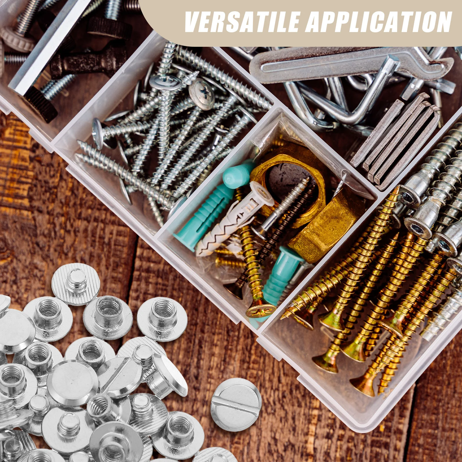 100 قطعة مسامير تجليد برشام Submother مشابك معدنية لتجليد الكتب ألبومات الصور ملفات المكتب برغي الحنفية برشام الورق المقوى المعدني #5