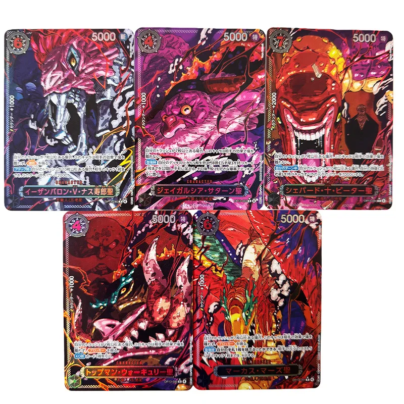 

Anime Card One Piece OPCG Japanese OP13 SP FIVE ELDERS Poster Saturn Luffy Roger Sabo Ace Replica Game Anime Collection Cards