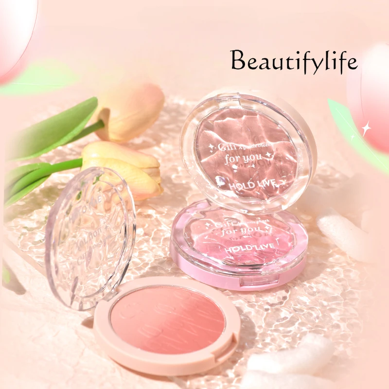 Light luxury natural gradual change blush plate three-color pearlescent matte brightening and repairing