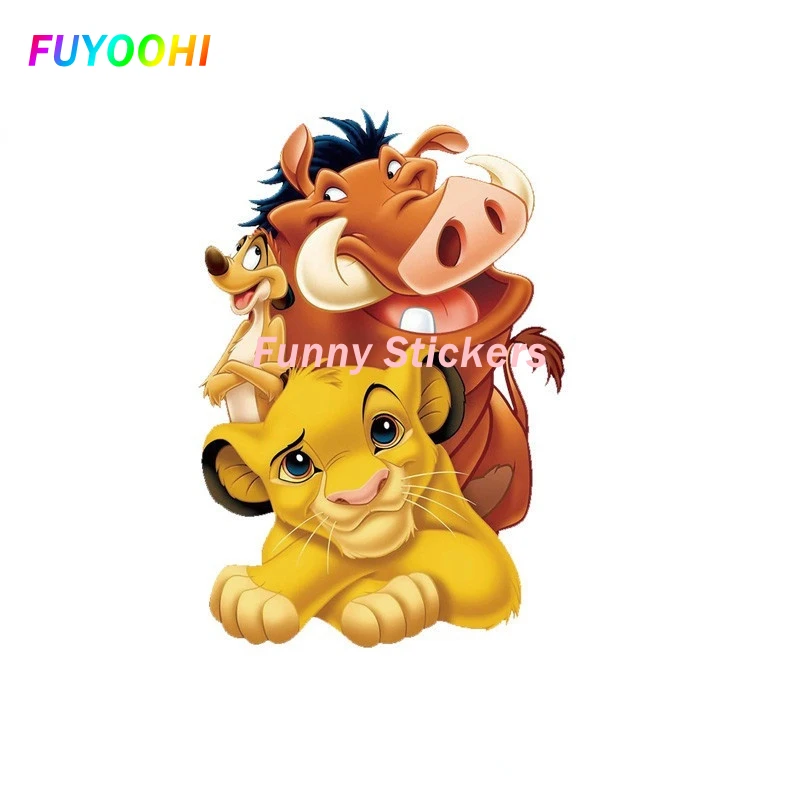 FUYOOHI Exterior/Protection Fashion Stickers Fashion Anime Simba King Lion Car Sticker Decal Decor Motorcycle PVC Stickers