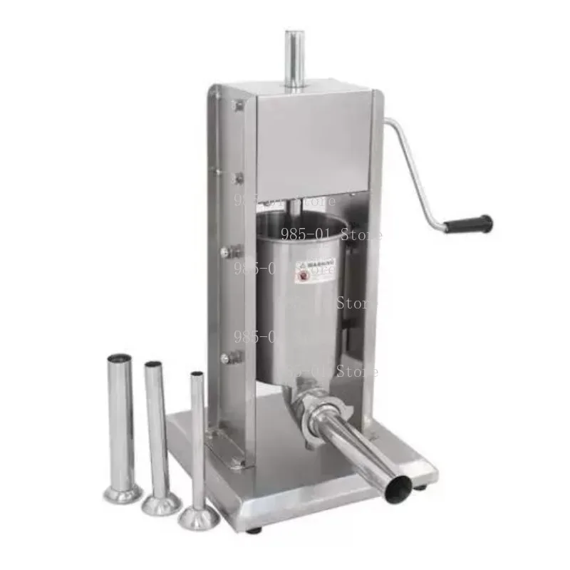 5L manual sausage stuffer, 304 stainless steel construction for home and commercial filling use