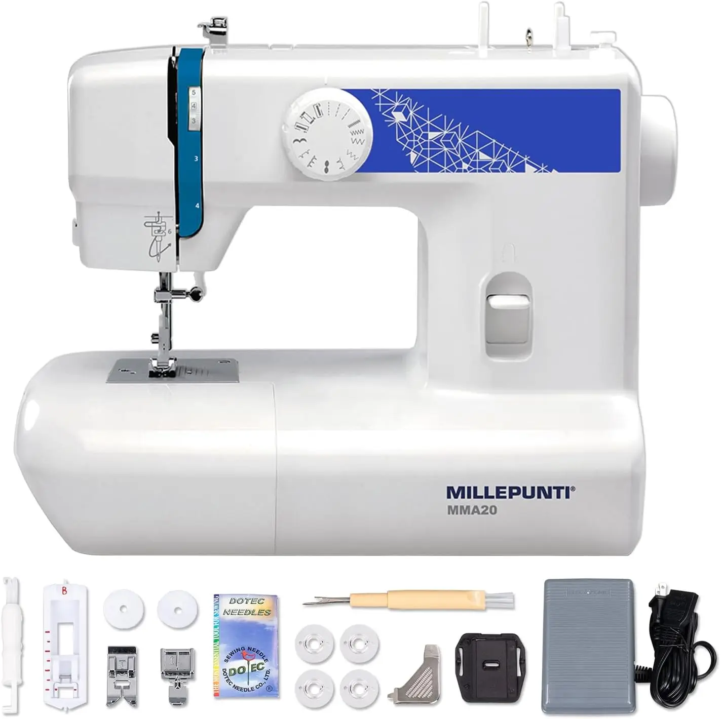 

13 Stitch Sewing Machine for Adults, Beginner Lightweight Compact with Quick Needle Threader, DIY Craft