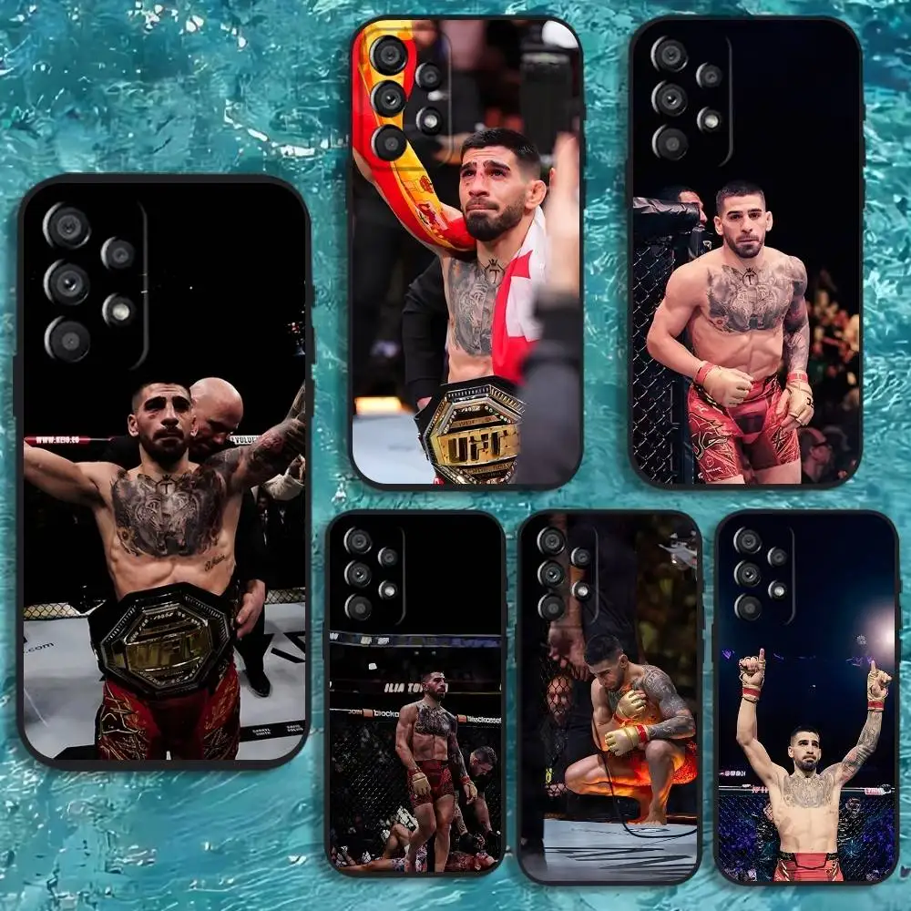 

Ilia Fighting T-Topuria Phone Case For Samsung Galaxy A20,A21s,A22,A31,A32,A52,A53,A72,73,A80 Soft Black Cover