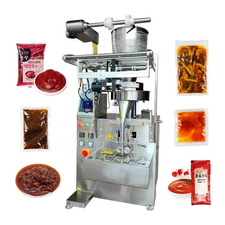 Stainless Steel Automatic Liquid Pouch Mayonnaise Jam Ketchup Tomato Paste Chilli Sauce Sachet Packing Machine