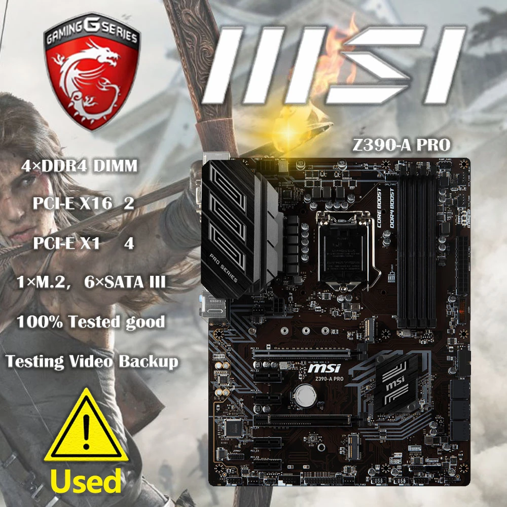 

Б/у MSI Z390-A PRO LGA1151 M.2 USB 3.1 Gen 2 DDR4 HDMI DP Dual Gigabit LAN ATX Z390 Игровая материнская плата