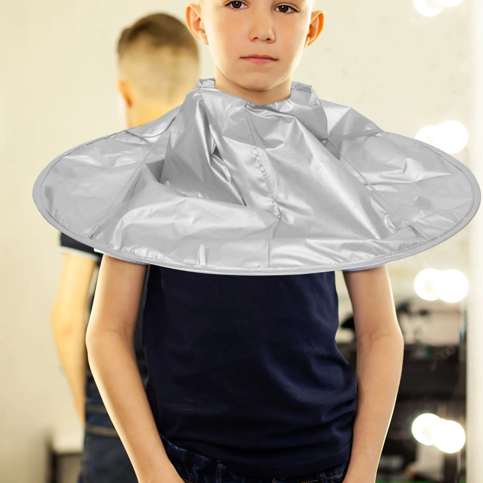 مريلة حلاقة لقص الشعر، حزام رقبة قابل للتعديل، حلاق متين من البوليستر للاستخدام المنزلي، أداة تشذيب اللحية #5