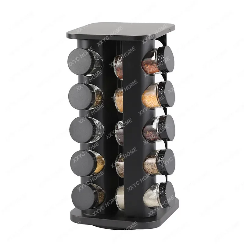 

Square Stainless Steel Seasoning Rack Nordic Style Kitchen Special Convenient Classification Countertop Corner Seasoning