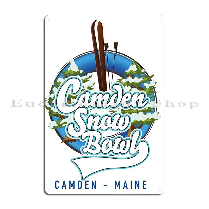 Camden Snow Bowl Ski Logo Metal Plaque Poster Decoration Wall Decor Designing Cinema Cinema Tin Sign Poster