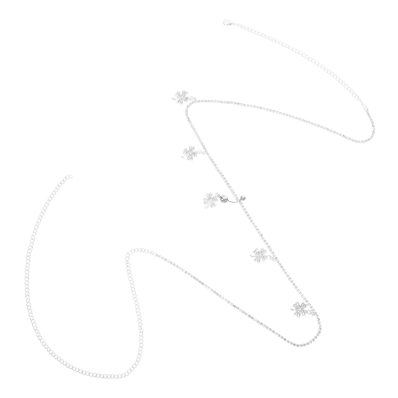 

Rhinestone Adjustable Waist Belly Chain Tassel Pendant Body Jewelry for Women Beach Party Casual Wear Summer Navel Chain