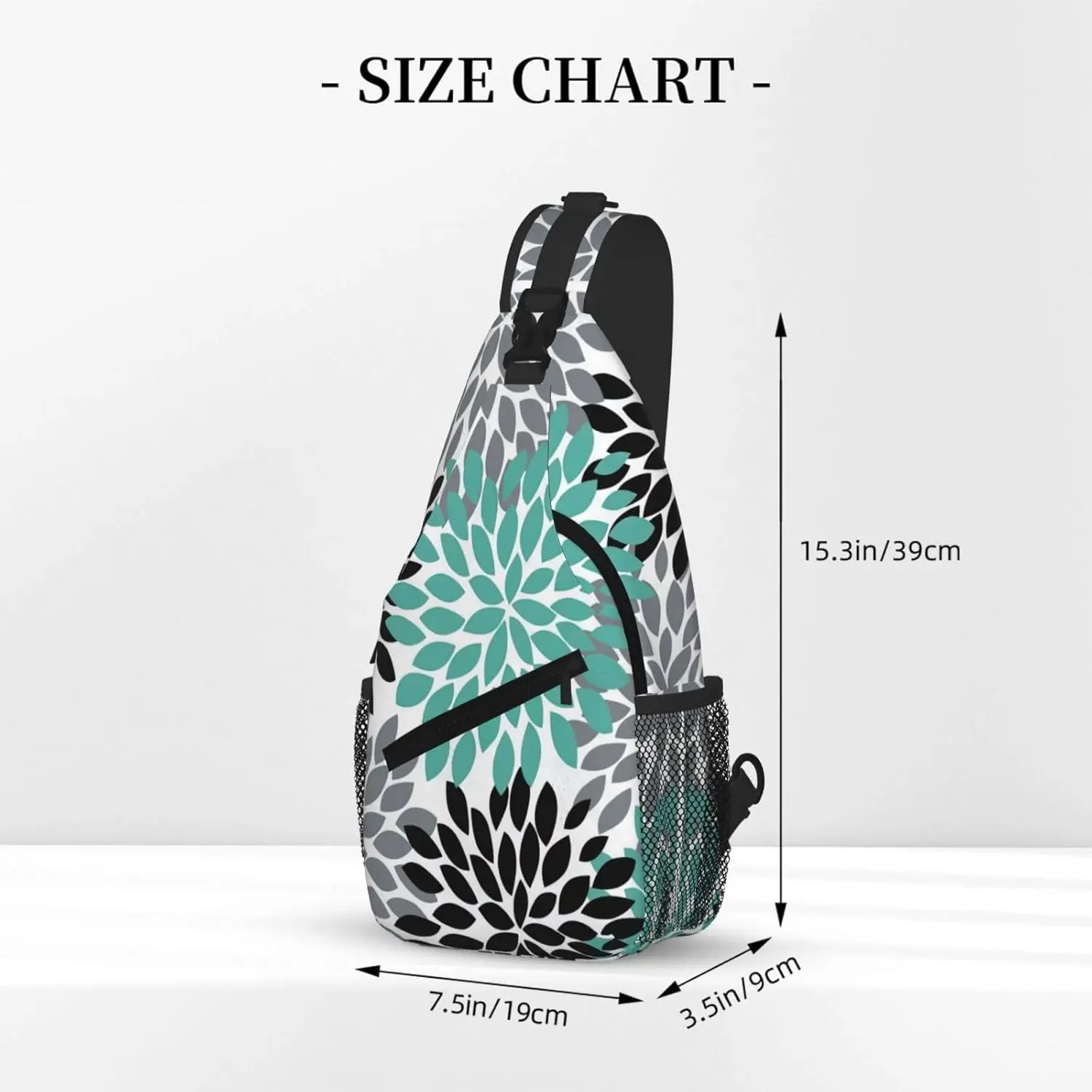 حقيبة ظهر صغيرة بحمالة على شكل زهرة الداليا، حقيبة صدر بحمالة كروس، حقيبة صدر Daypack Fanny Pack لحقيبة الظهر الخارجية للنساء والرجال