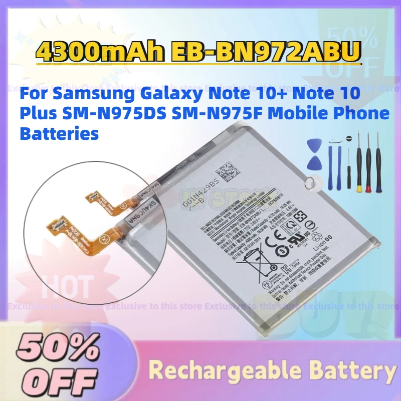 

Fast Shipping 4300mAh EB-BN972ABU Battery for Samsung Galaxy Note 10+ Note 10 Plus SM-N975DS SM-N975F Mobile Phone Batteries