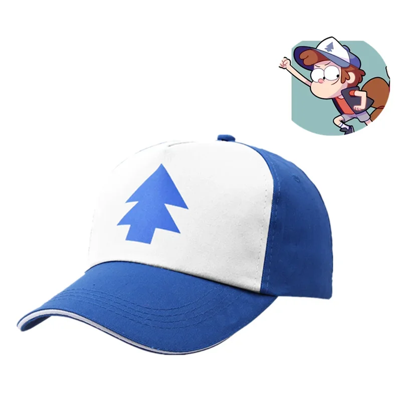 Cartoon Pines Hats Gravity Falls Dipper Baseball Caps Cosplay Accessories Hat Canvas Adjustable Boys Cotton Pine Cap Gift