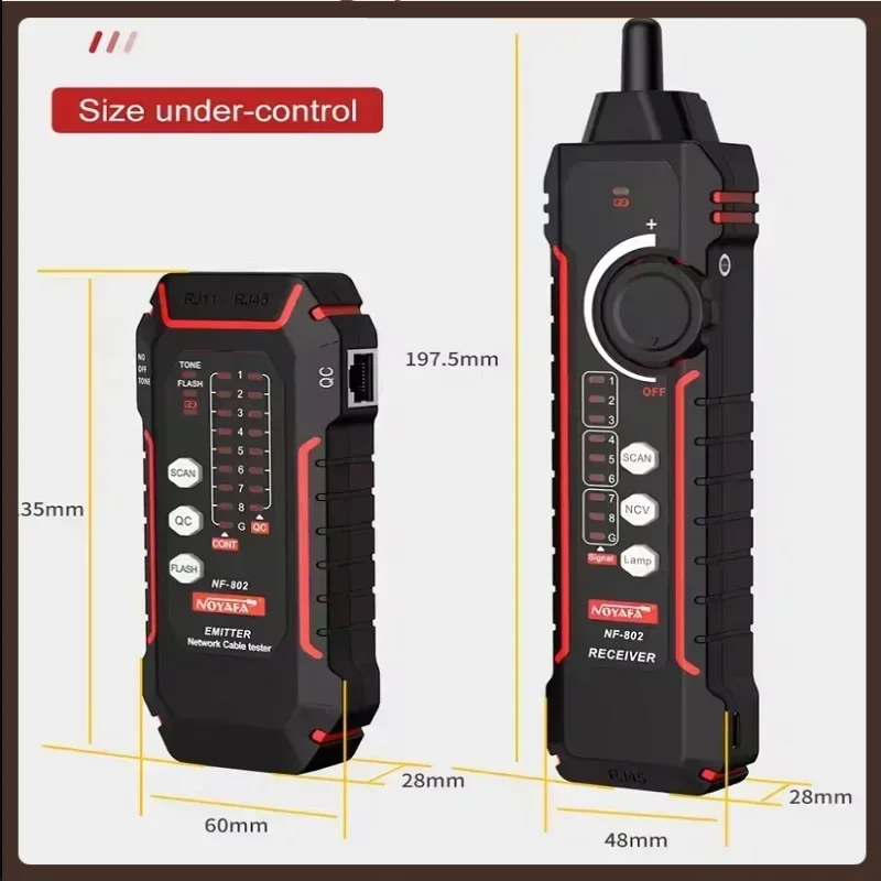 

ZHOUCE NF-802 Network Cable Tester High Quality RJ11 RJ45 Cat5 Cat6 Telephone Wire Tracker LAN Network Cable Testers Line Finder
