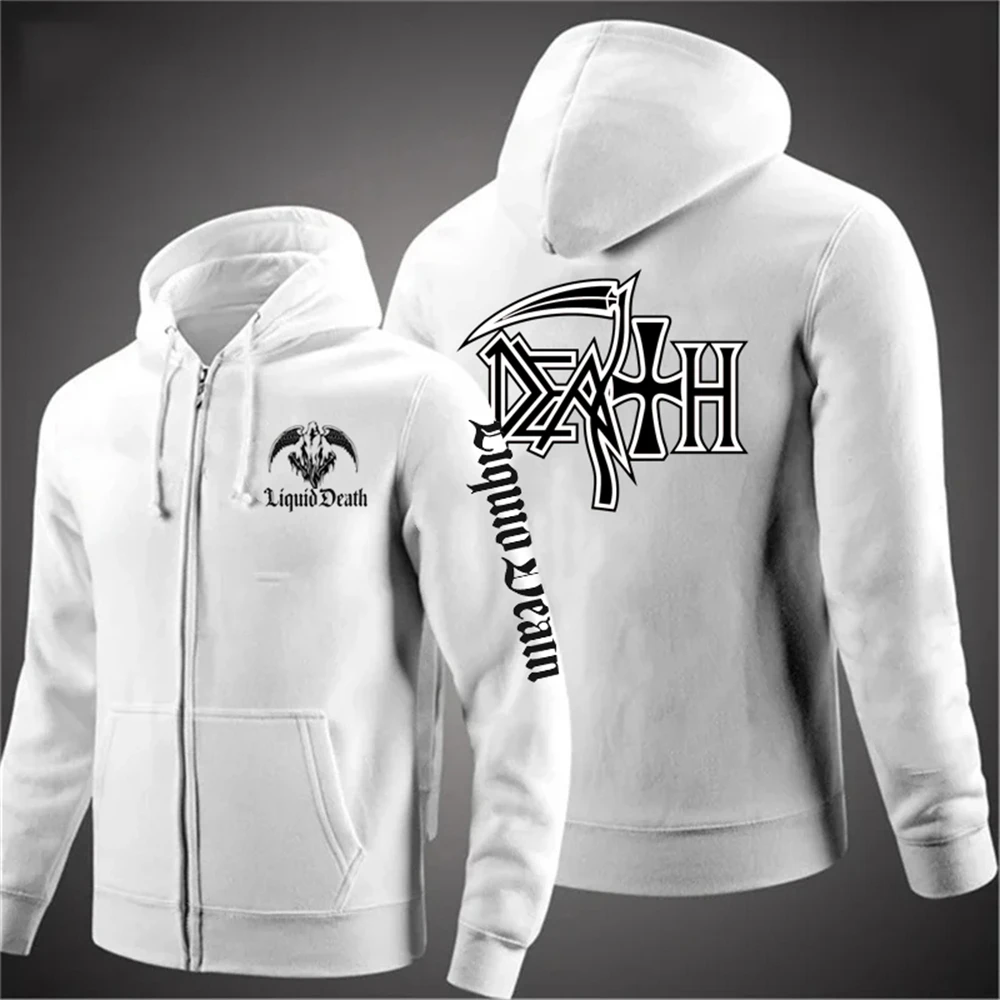 Death Rock Band Heavy Metal Printed2025New Men's Spring Autumn Coats Sleeve Leisure High Quality Sweatshirt Zipper Hooded Jacket - Image 3
