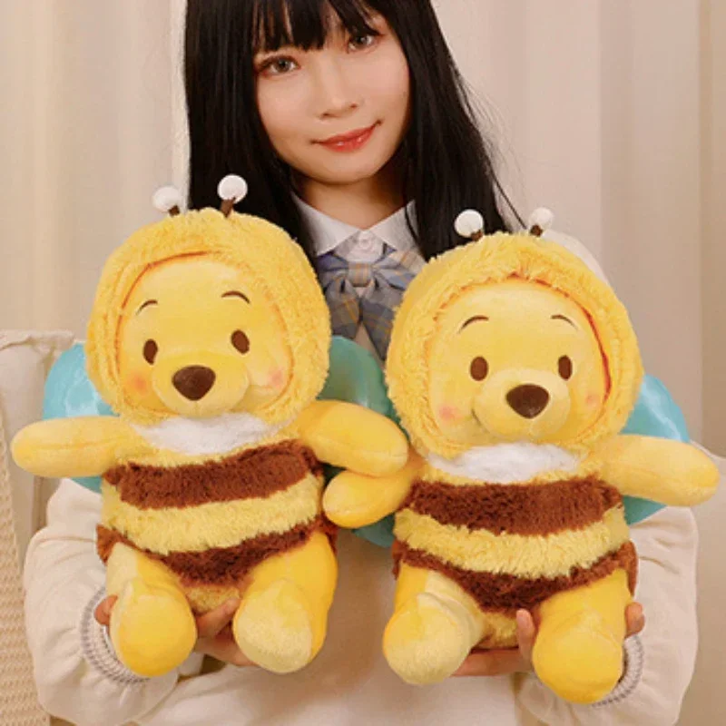 Disney Winnie The Pooh Bee Plush Toys Pillow Kawaii Decoration Anime Bear Stuffed Doll Cartoon Kids Birthday Christmas Gifts
