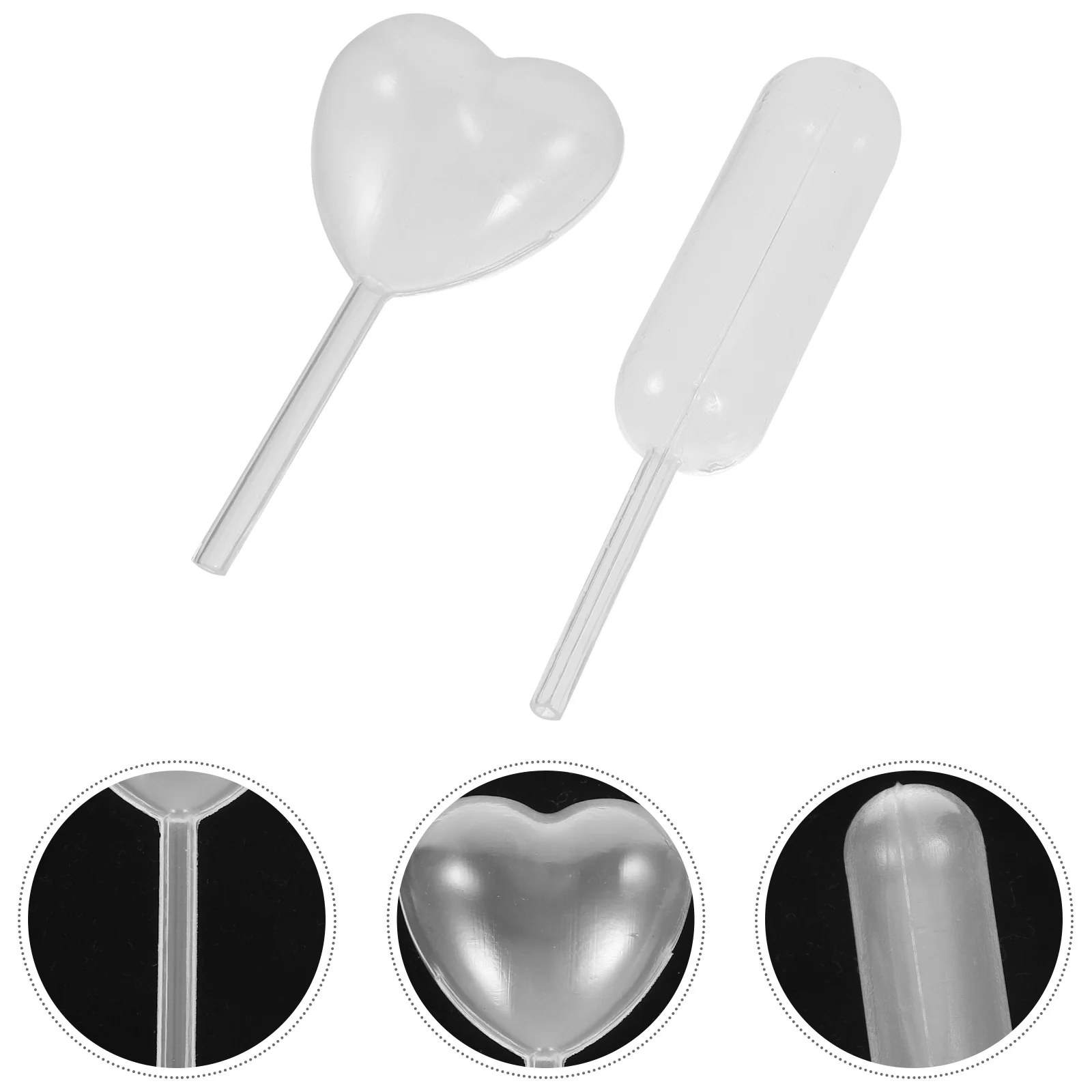 

100 pcs Liquid Dropper Pipettes Clear Squeeze For Cupcakes Chocolate Strawberry Lightweight Mini Rectangular Heart