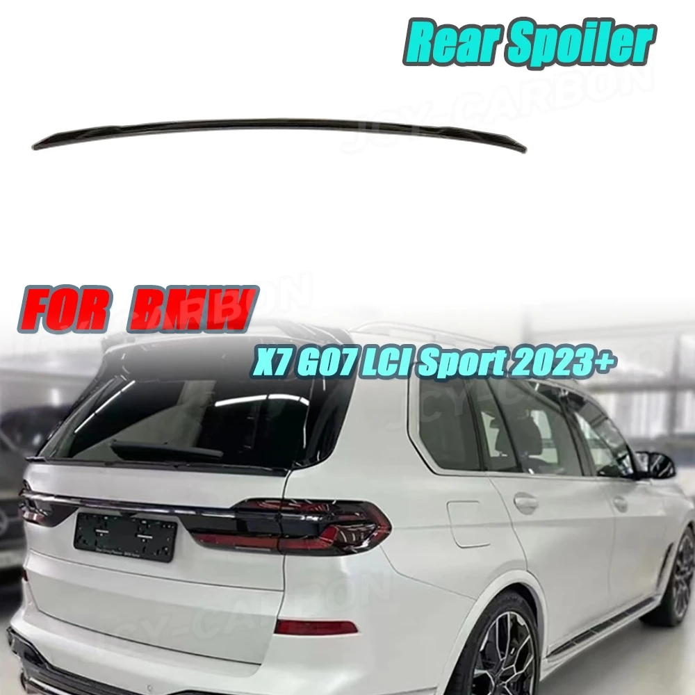 

JCYECF ABS Rear Trunk Spoiler Lid Wing For BMW X7 G07 LCI Sport 2023+ Carbon Look Spoiler Add On Car Accessories