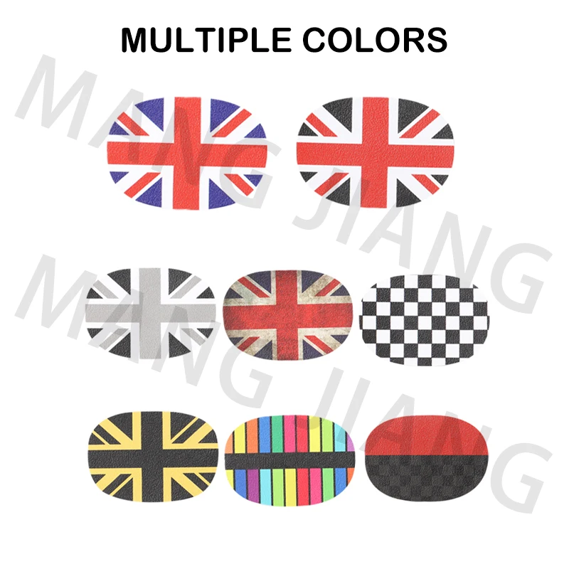 Union Jack Car Seat Back Handle Cover Stickers For Mini Cooper R55 R56 F56 F57 Leather Decorative Decal Sticker Accessories