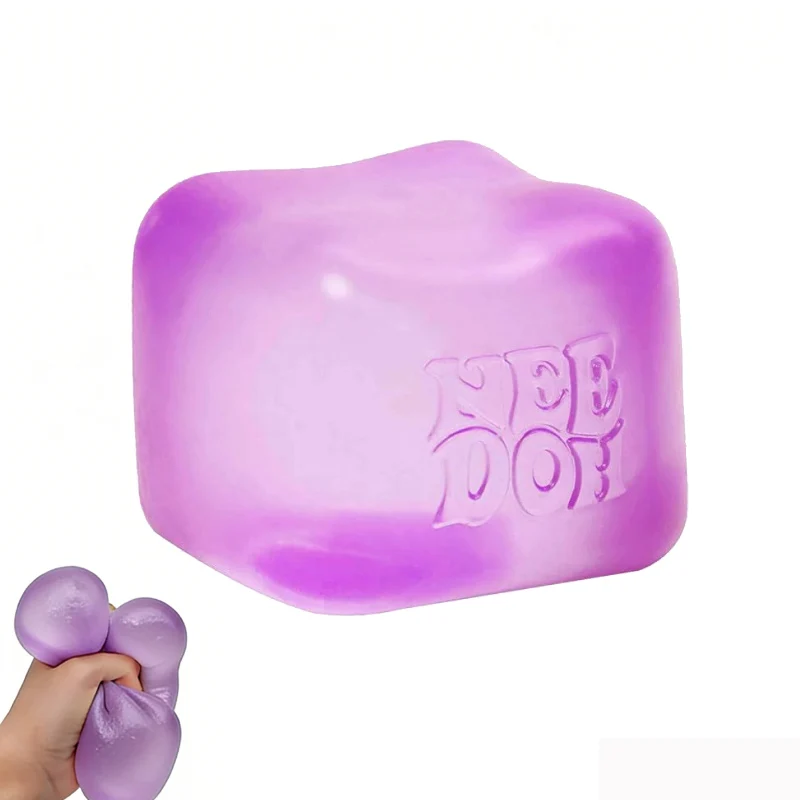 Nee DOH Weicher Quetschbarer Würfel Sensorisches Fidget-Spielzeug Stressabbau Anti-Angst Premium-Gadget NeeDOH für Erwachsene und Kinder – Detail 8