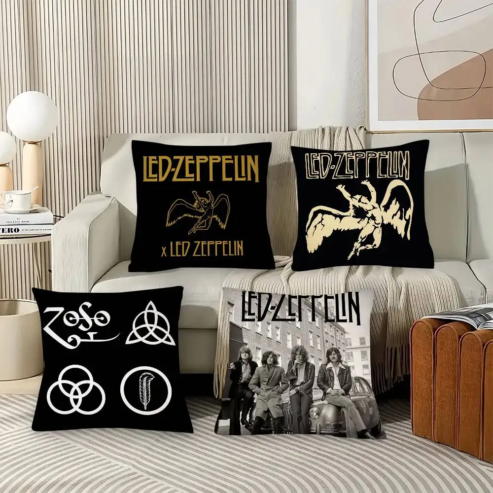 1pc Band L-Led Z-Zeppelin Pillow Case Fashion Square Pillowcase Bedroom Sofa Room Ins Decoration Leisure