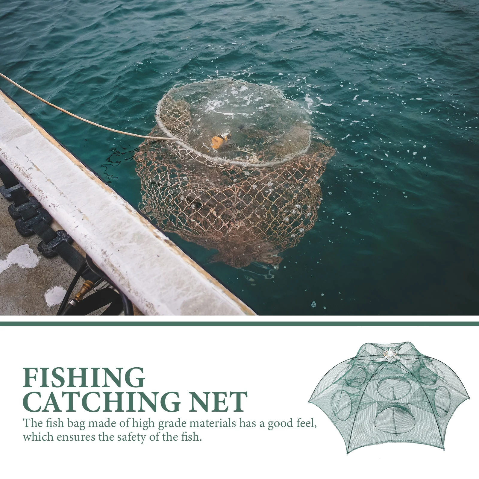 طوي شبكة السلطعون اثني عشر مدخل الصيد فخ مظلة تصميم أسلاك الفولاذ القوية سهلة مفتوحة الصيد الأسماك جراد البحر الروبيان ثعبان البحر البلمة