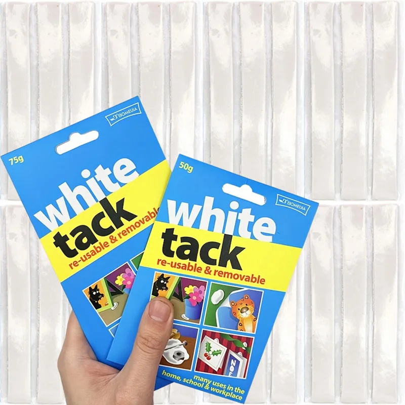 

5/1Sheets White Reusable Adhesive Putty Sticky Tack Removable Wall Safe Tack Putty Tabs Tack for Party Poster Photo Frames Decor