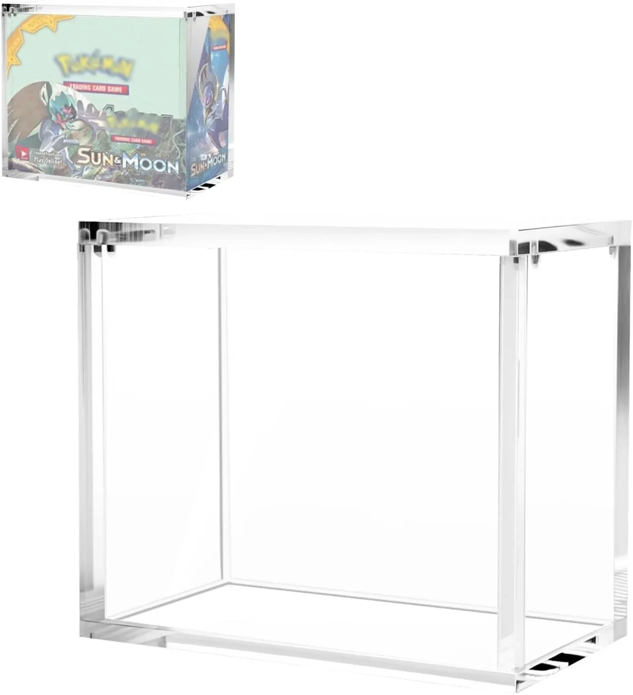 Acrylic ETB Case for Pokemon Elite Trainer Box, Magnetic Display Protector Box 5mm Thick Clear Case, Dustproof Storage Display Case for Pokemon TCG Collectors