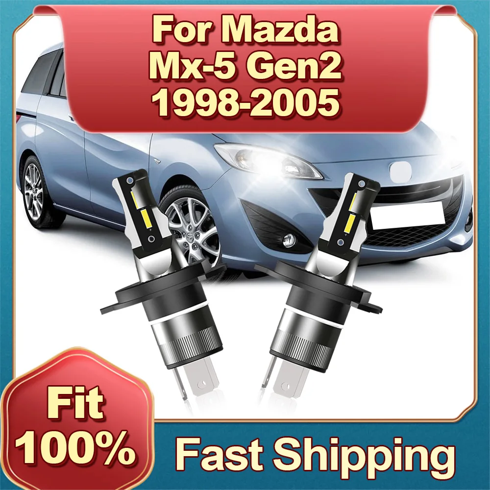 

2PCS 6000K H4 LED Car Headlight Bulbs 180W High Power Lamp For MAZDA MX5 GEN2 1998 1999 2000 2001 2002 2003 2004 2005