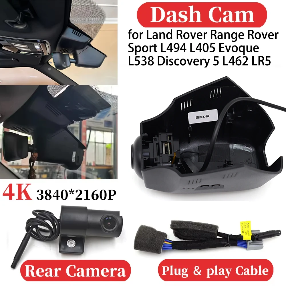 

for Land Rover Range Rover Sport L494 L405 Evoque L538 Discovery 5 L462 LR5 Car 4K Video Recorder DVR Dash Cam Dashboard Camera