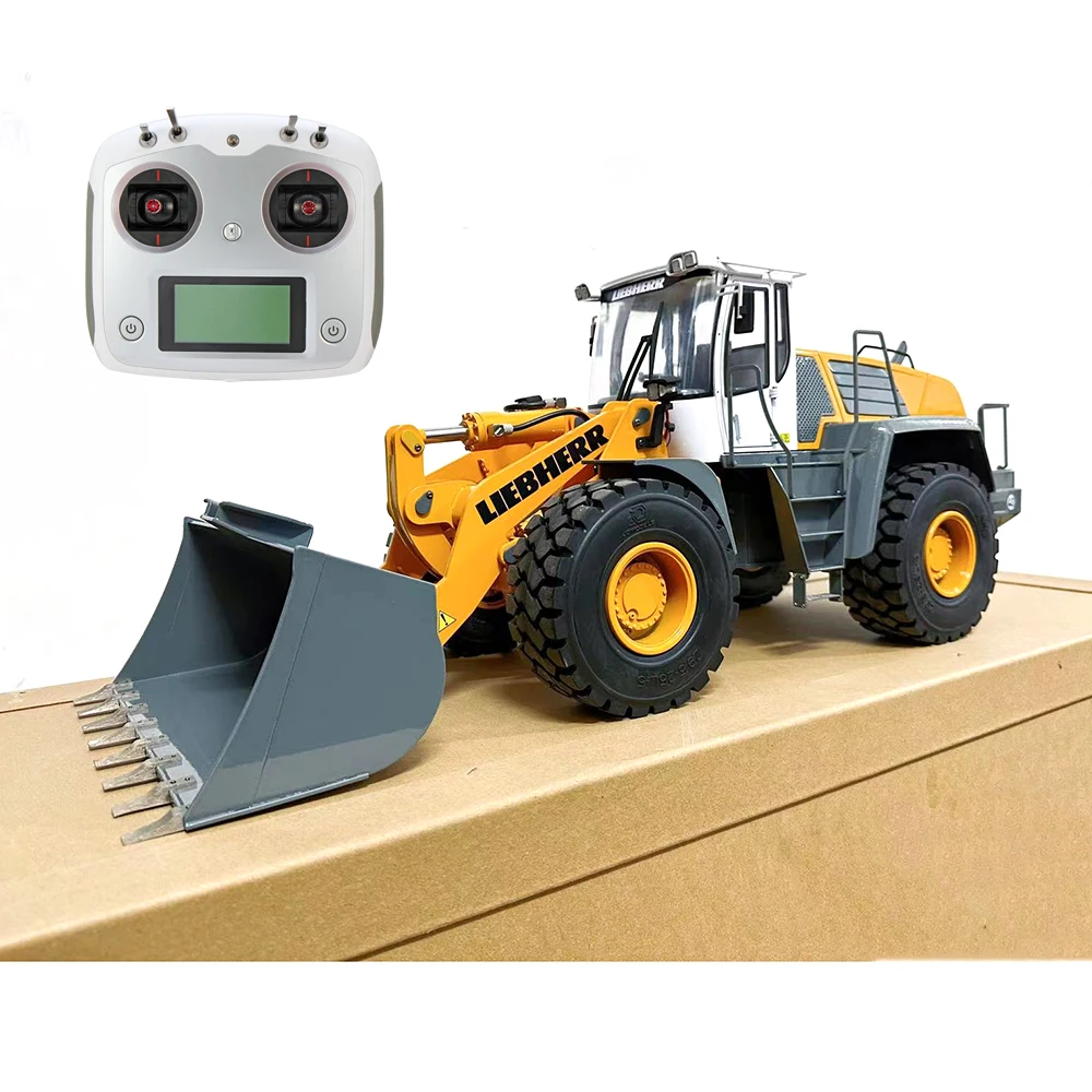 Liebherr L 580 1/14 RC Hydraulic Loader Metal Model with Light Sound System Wheel Loader Remote Control Car Model Toy