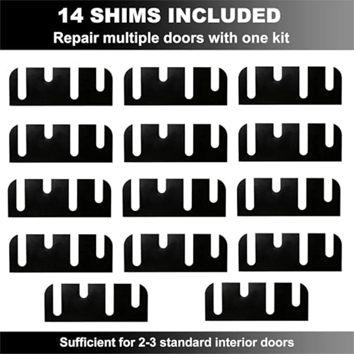 14-Piece Offset Door Hinge Washers, Offset Hinge Washers, Door Alignment Washers for Fixing Slack and Friction Doors