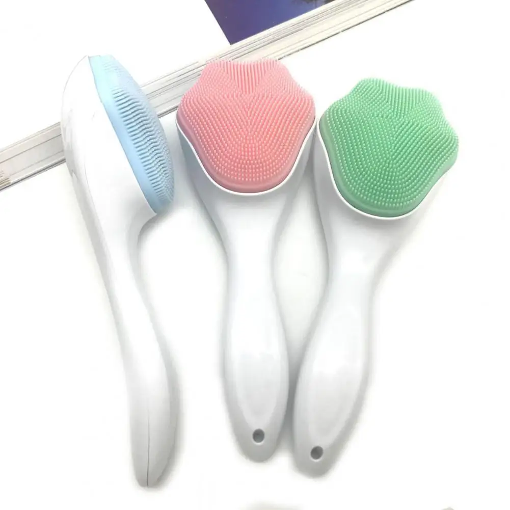 Silicone Face Scrubber Handheld Cat Paw Shape Facial Cleansing Brush for Massaging Blackheads Removal Body Lotion Application