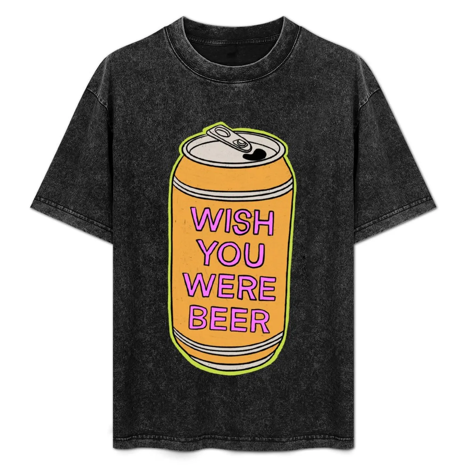 

Wish You Were Beer T-Shirt Casual Minimalist Short Sleeve Top