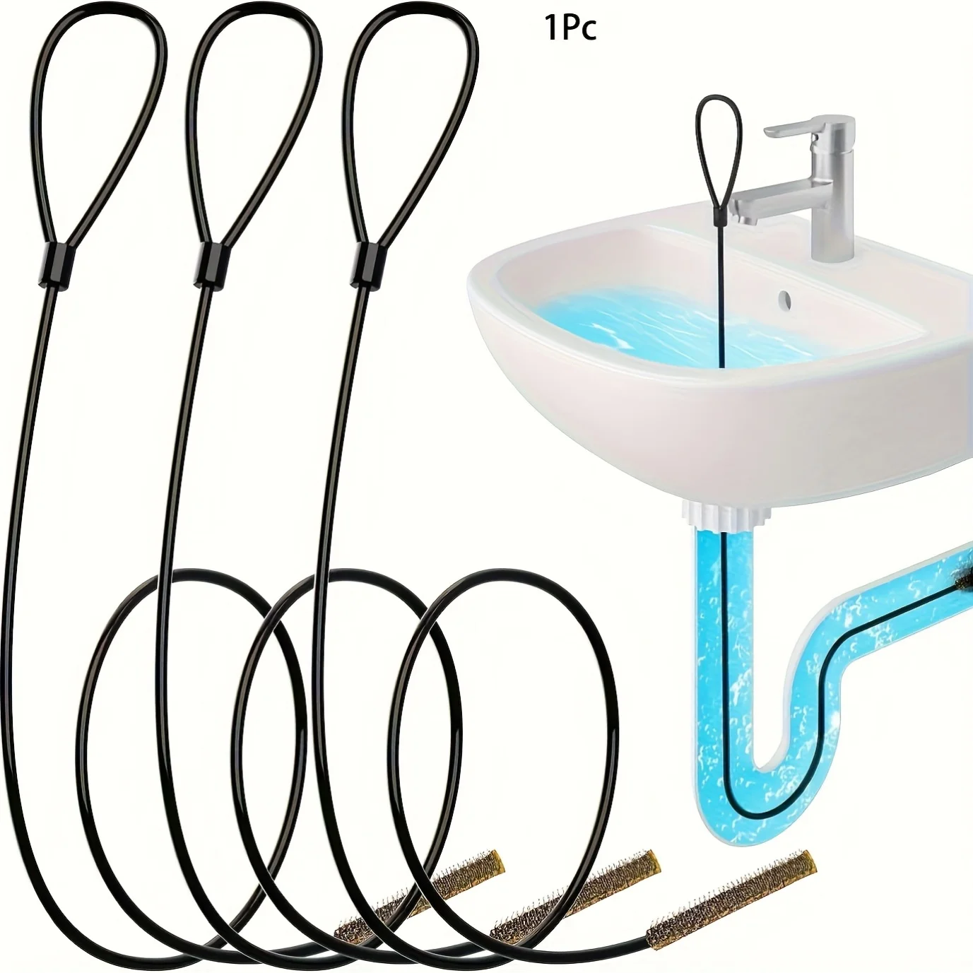 

1 шт. удлиненный крючок для чистки сливов из нержавеющей стали | Нейлоновое покрытие, подходит для раковин, ванн и душевых систем.