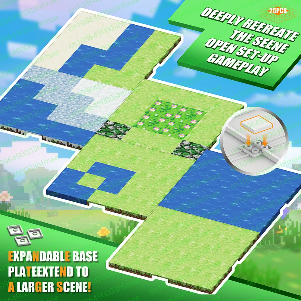 磁気ビルディングブロック 磁気底板 マッチマインゲーム ワールドおもちゃ 子供用ギフト 芝生 池 砂漠 雪原 川