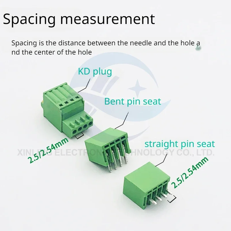 1 set (socket + plug) Pull-out terminal 2EDGKD-2.5mm small pitch spring presses the screw free plug socket connector