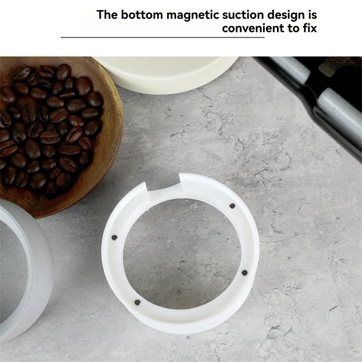 Cincin Pengumpul Bubuk Penggiling Kacang 58Mm untuk Penggiling Kopi Gemilai 9010b Penggiling Kacang Italia Bubuk Anti Terbang