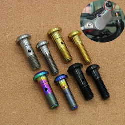 2pcs TC4 Titanium Brake Clamp Screws for Shimano XTR M9120 Disc Brake Caliper Bolts Mountain Bike Lightweight Hardware Accessory