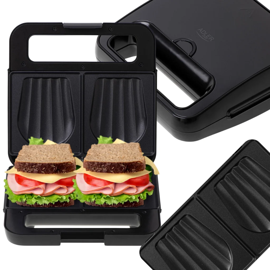 1200W non-stick compact sandwich maker ADLER AD3079