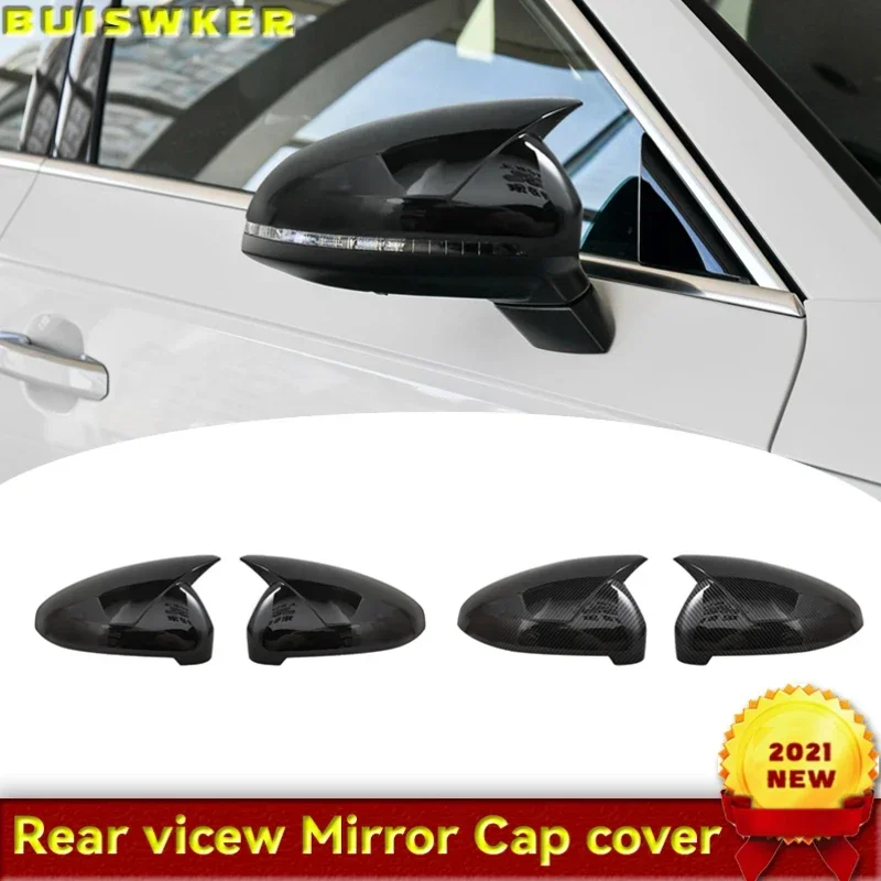 

For Audi A4 A5 B9 Side Mirror Caps (Carbon Look) 2017 2018 2019 S4 S5 RS5 allroad Quattro replace Covers